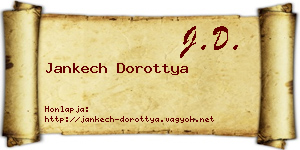 Jankech Dorottya névjegykártya